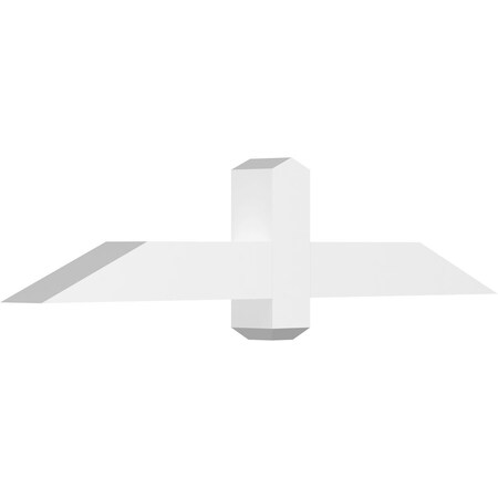 Ekena Millwork Eugene Architectural Grade PVC Gable Bracket, 48"W x 10"H x 4"D x 4"F, 5/12 Pitch GBP048X10X0404EUG00